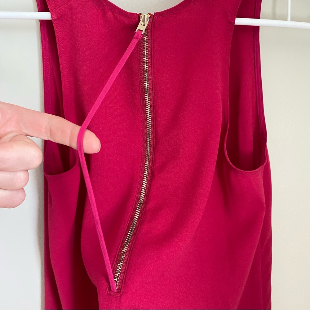 Aritzia Wilfred Sevres Fuchsia Pink Sleeveless Blouse Top Size XXS - Picture 6 of 10